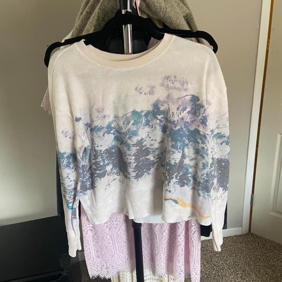 Anthropologie snow day waffle top - Picture 2 of 2